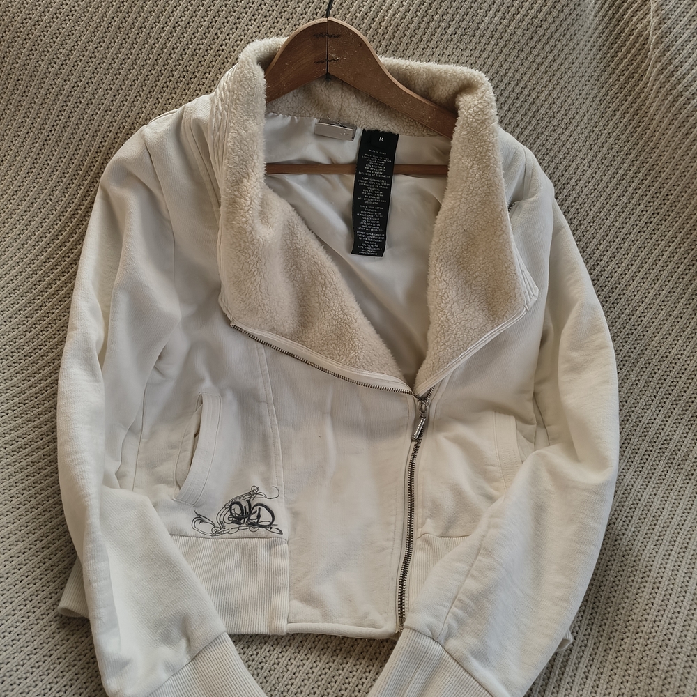 Harley Davidson Women's Cream Jacket with Embroidered Detail